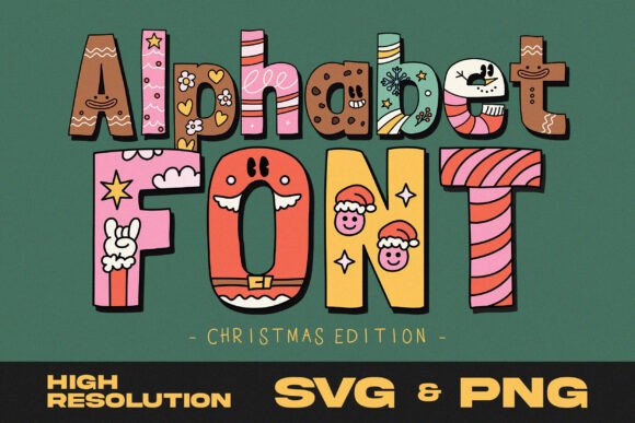 Christmas Alphabet Font Review for Brand Identity and Illustrations