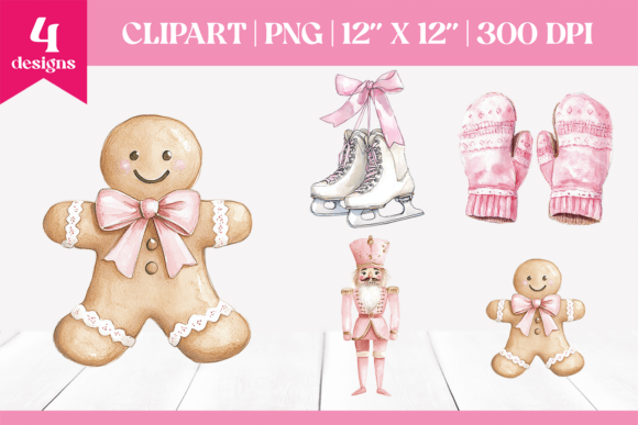Christmas Gingerbread Pink Nutcracker Illustrations Review