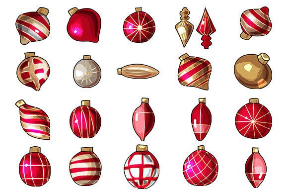 Christmas Ornament Vector Freehand Review for Illustrations