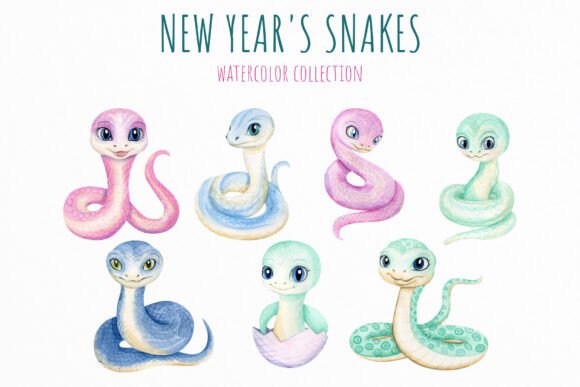 Christmas Snake PNG. New Year 2025 Illustrations Review