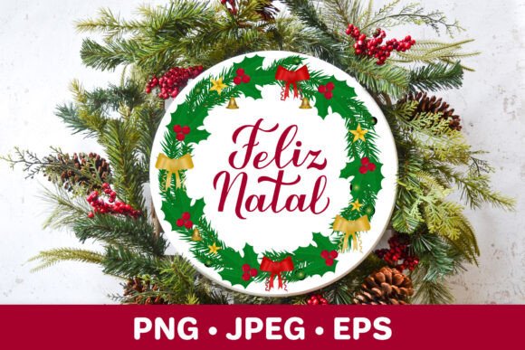 Feliz Natal Sublimation. Merry Christmas