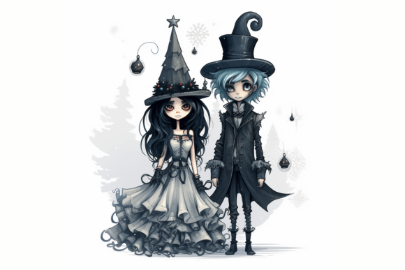 Gothic Christmas for Little Wizards PNG Illustrations Review