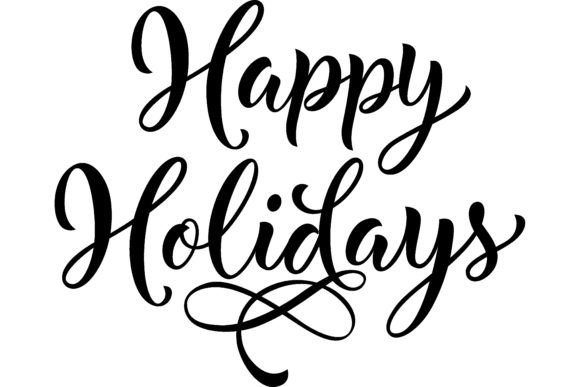 Happy Holidays Lettering. Christmas and