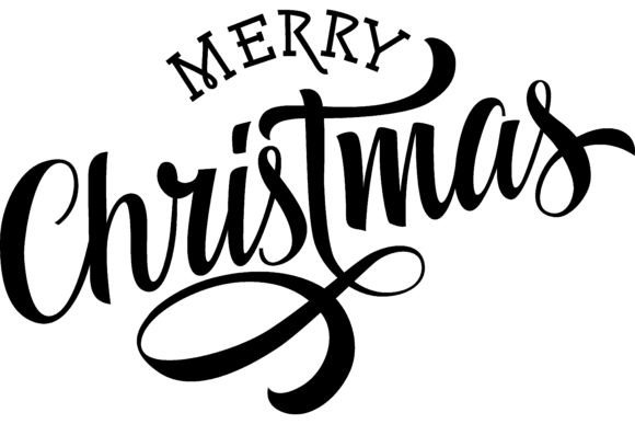 Merry Christmas Lettering with Swirl. Ch: A Fresh Take on Illustrations