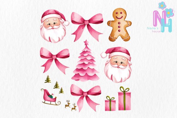 Pink Coquette Christmas Sublimation: A Review of Festive Illustrations