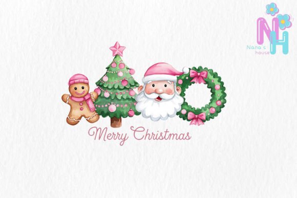 Pink Merry Christmas Sublimation: A Designer's Review of Festive Illustrations