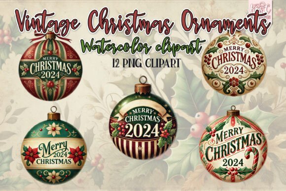 Watercolor Vintage Christmas Ornaments: A Practical Review for Digital Sellers